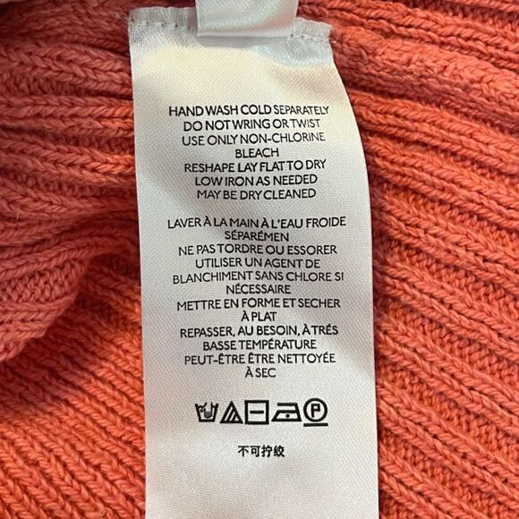 ANTHROPOLOGIE Knit Sleeveless Pullover V-neck Top Coral Pink Women’s Size Medium - Picture 9 of 11